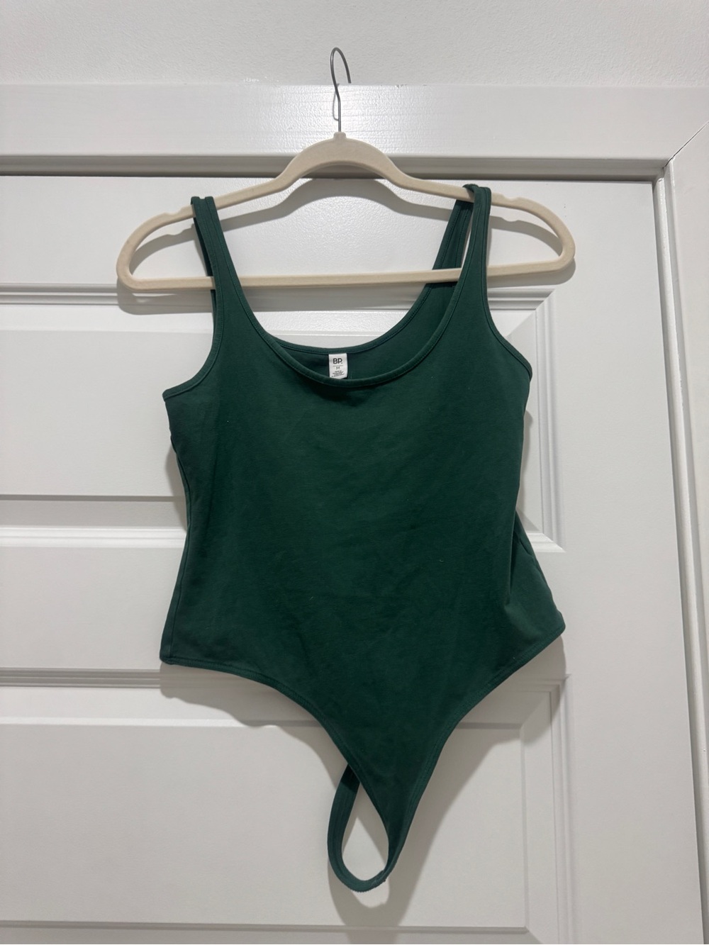 bp Dark Green Scoop Neck Bodysuit